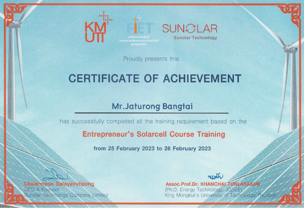CERTIFICATE jaturong